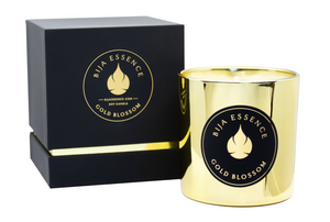 Gold Blossom Candle : Invigorating & Elegant Soy Base, Hand Poured Luxury Candle - 9.0 oz