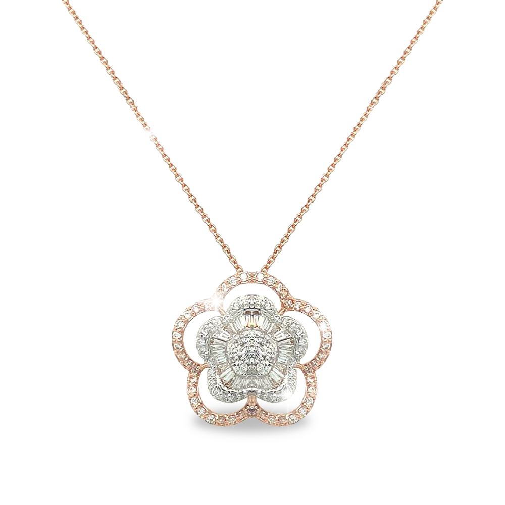 Eternal Rose Necklace – In Rose Gold and Diamonds – Bija Essence