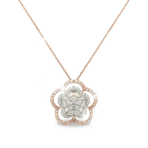 Eternal Rose Necklace – In Rose Gold and Diamonds